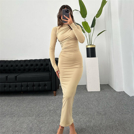 Vestido tubo largo elegante de clase alta ajustado para mujer